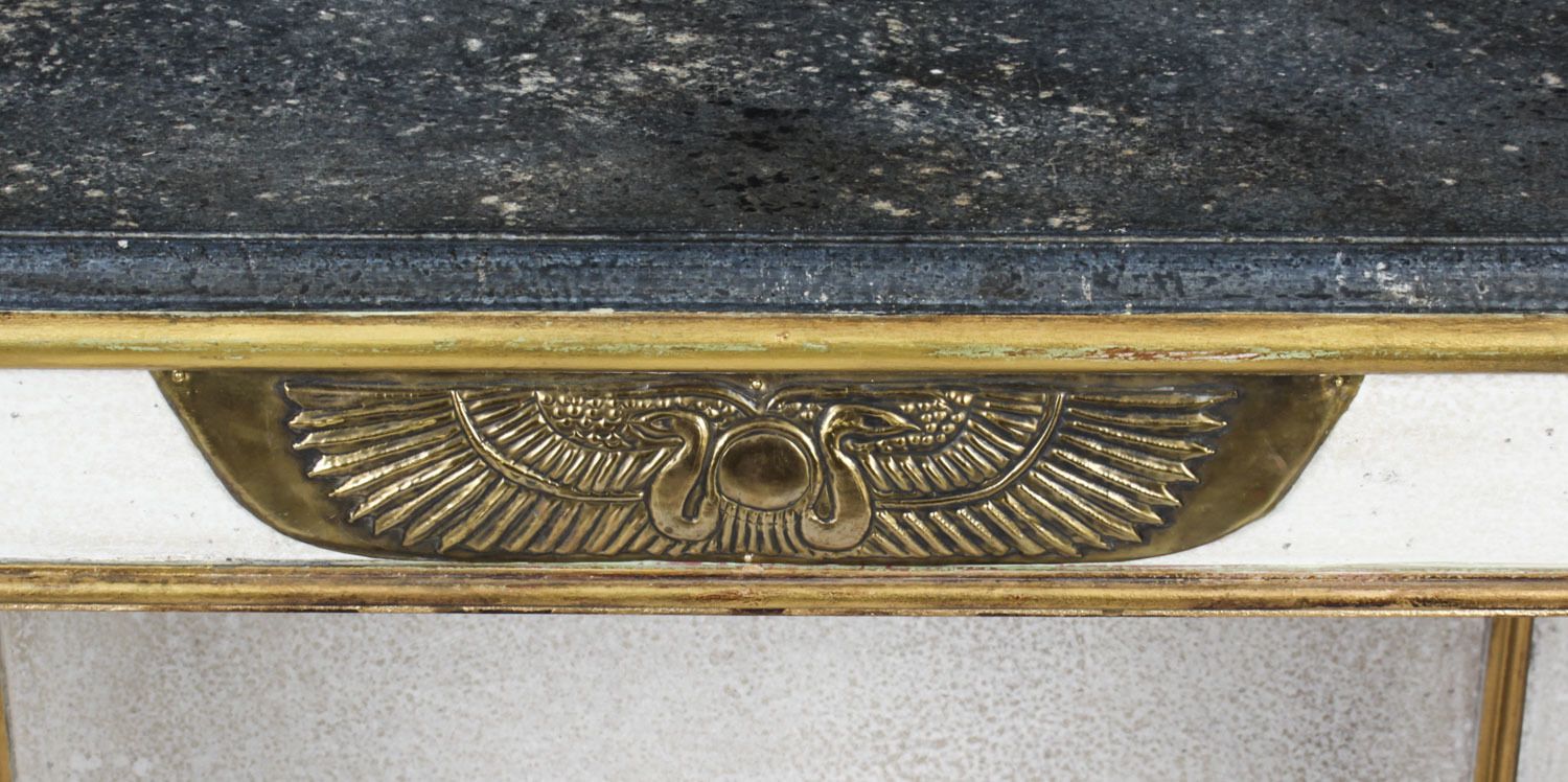 photo vinterior Vintage French Empire Style Painted Console Mid 20th Century