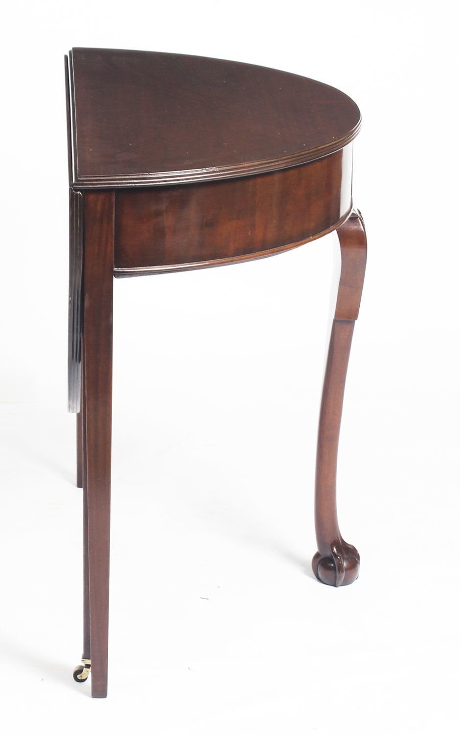 photo for sale Victorian Mahogany Demi Lune Card Console Tea  19th C