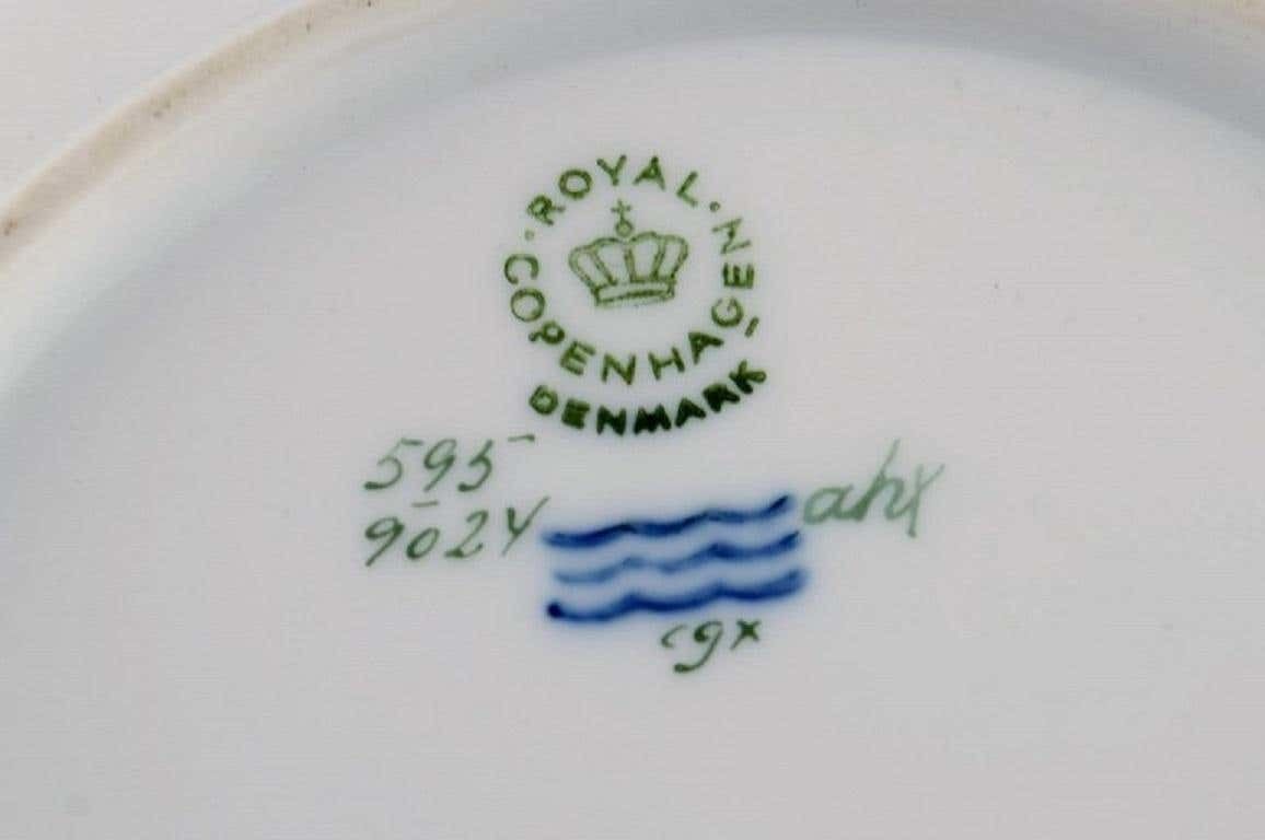 Royal Copenhagen Golden Basket Bowl And Dish In Hand Painted Porcelain photo vinterior
