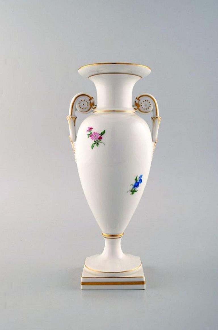 Meissen Empire Vase With Hand Painted Floral Motif. Ca. 1920 photo furniture