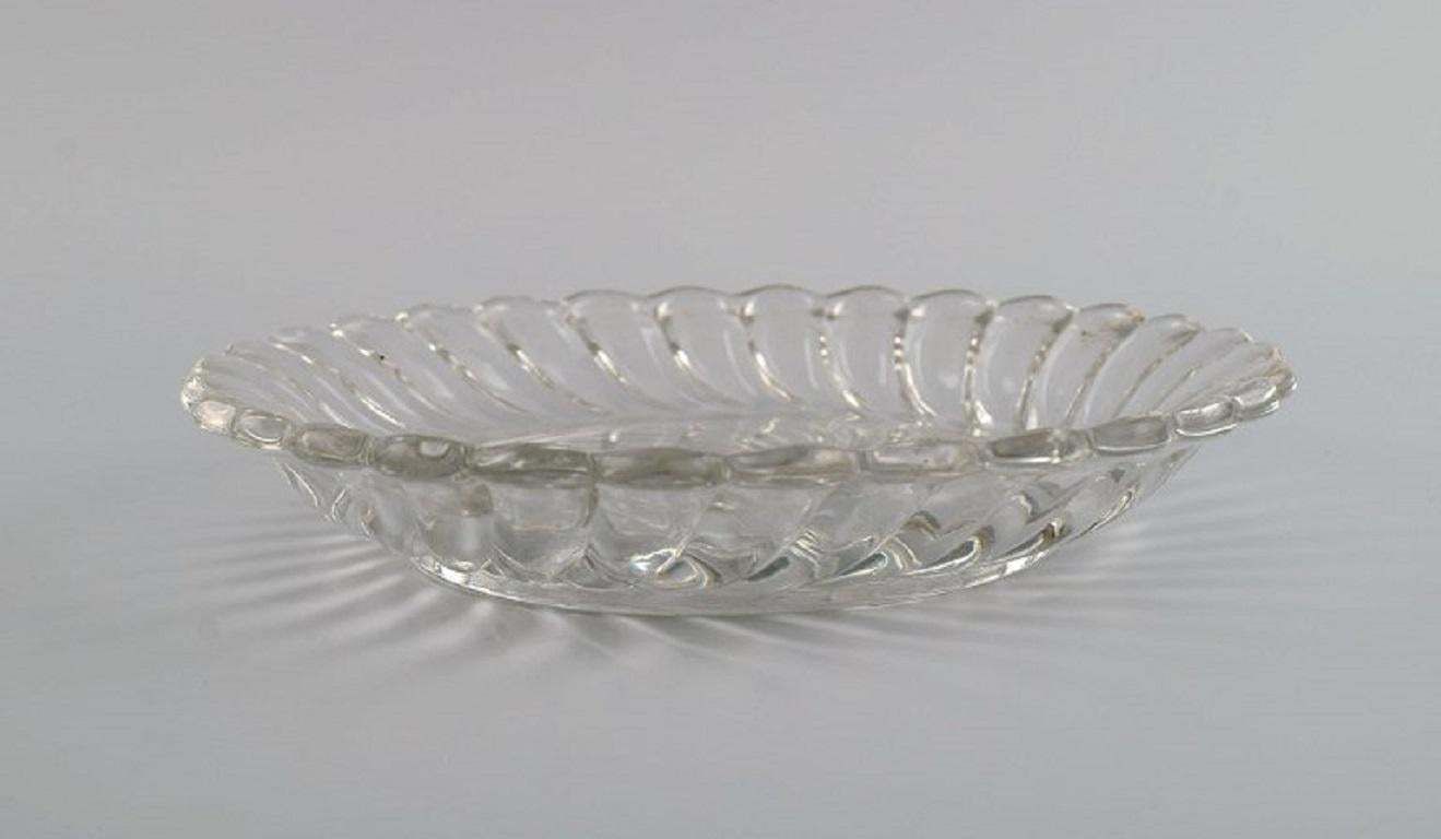 Baccarat, France, Round Art Deco Bowl / Dish In Clear Art Glass, 1930s / 40s photo for sale