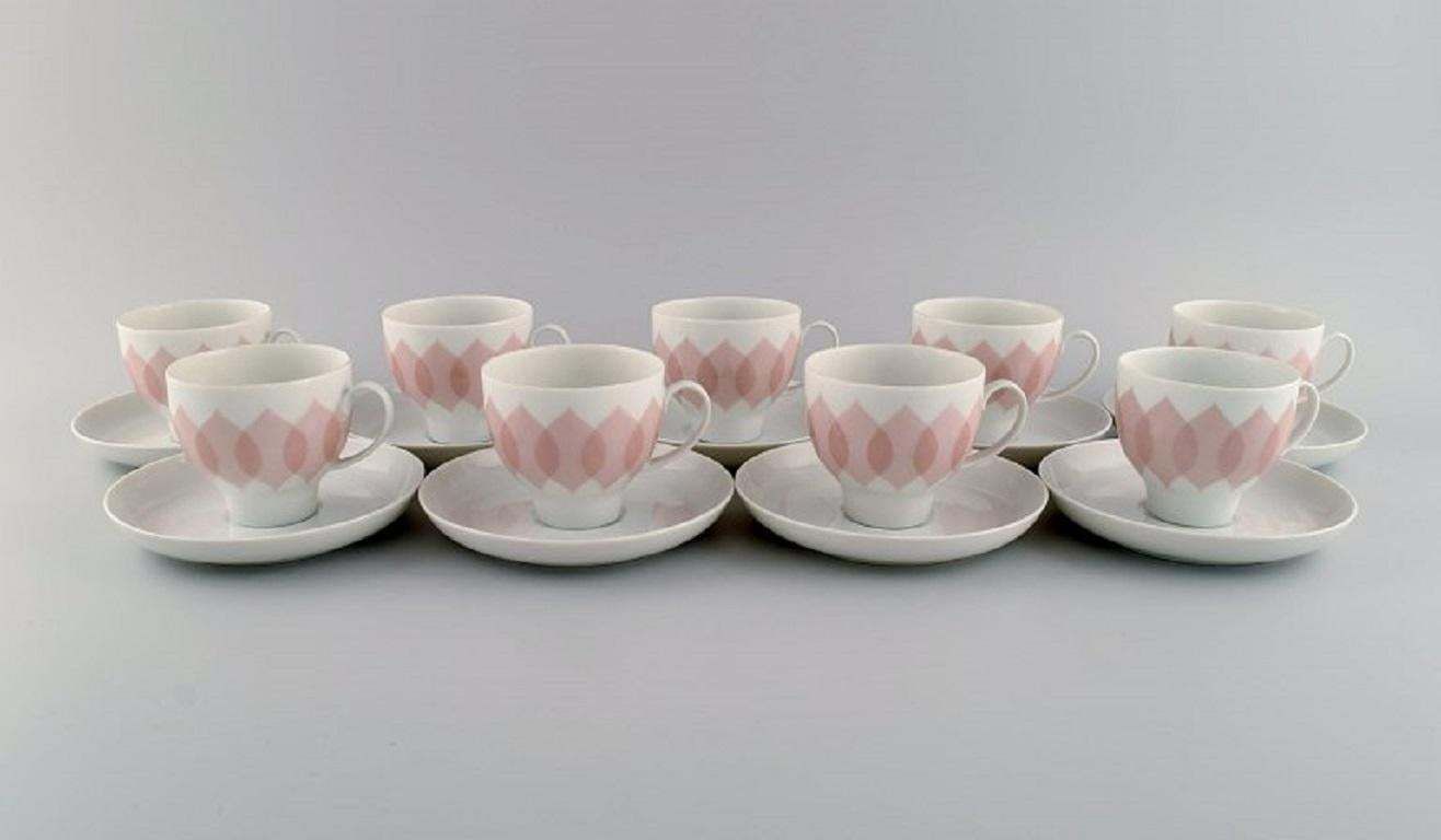 Bjørn Wiinblad, Rosenthal, Lotus Porcelain Service, 9 Coffee Cups With Saucers photo furniture