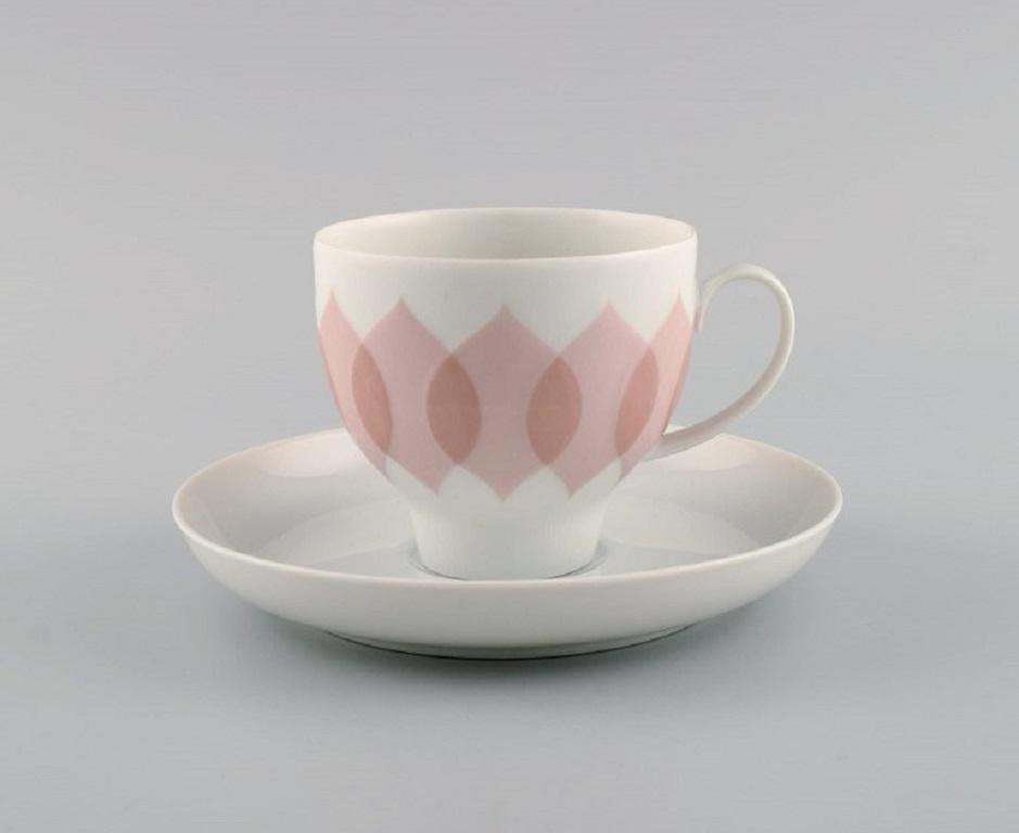 Bjørn Wiinblad, Rosenthal, Lotus Porcelain Service, 9 Coffee Cups With Saucers photo for sale