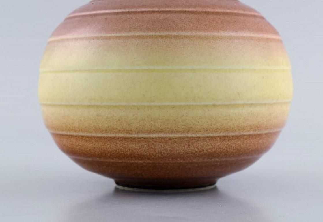 Gertrud Lönegren '1905–1970 For Rörstrand, Two Round Vases In Glazed Ceramics photo 269.0