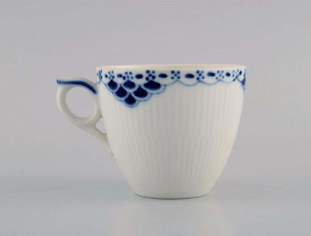 Royal Copenhagen Blue Painted Princess. Set Of Five Coffee Cups With Saucers. photo for sale