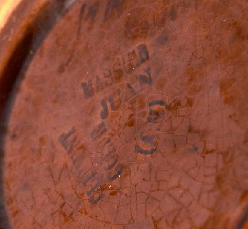 Clément Massier '1845 1917', France, Large Vase In Glazed Ceramics photo vintage