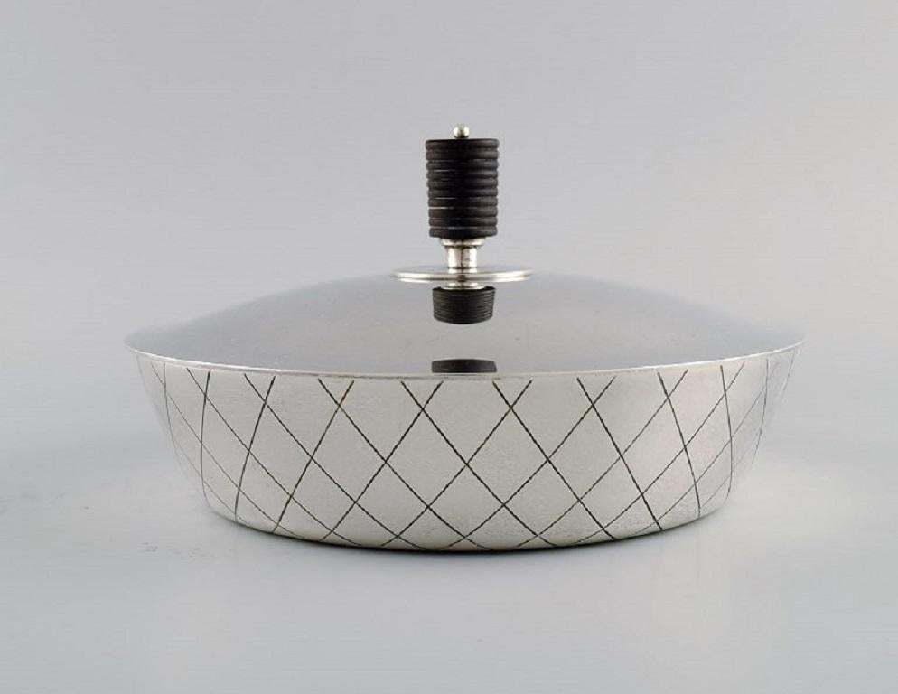 Sigvard Bernadotte For Georg Jensen, Rare Casserole In Sterling Silver photo vinterior