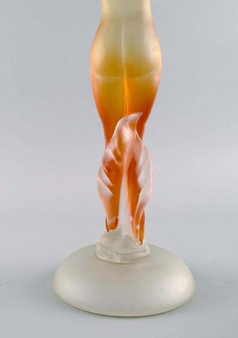 Large And Rare Murano Sculpture In Mouth Blown Art Glass, Woman With Grapes photo buy
