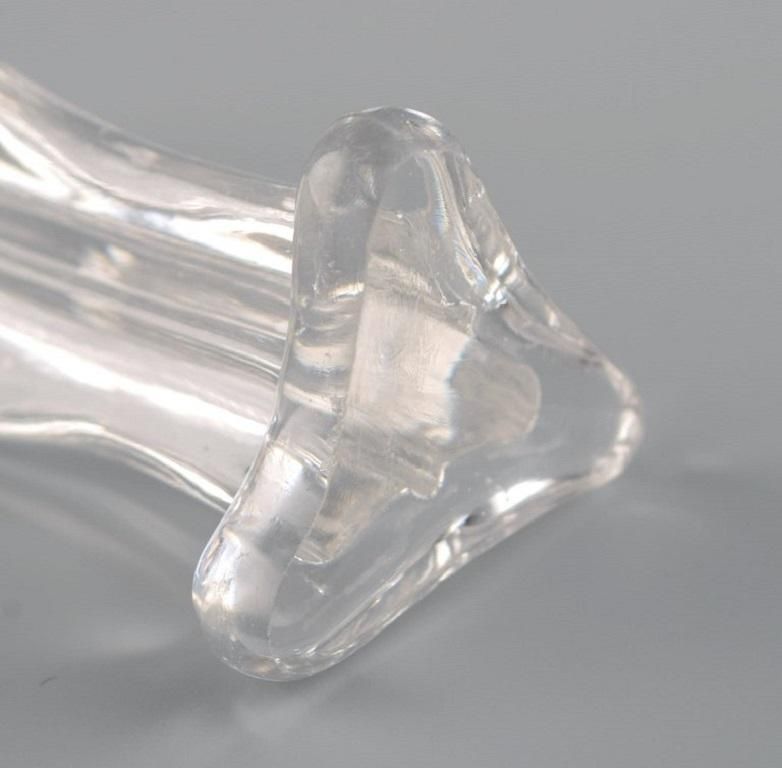 Eight Art Deco Knife Rests In Clear Art Glass France 1930s / 40s photo buy