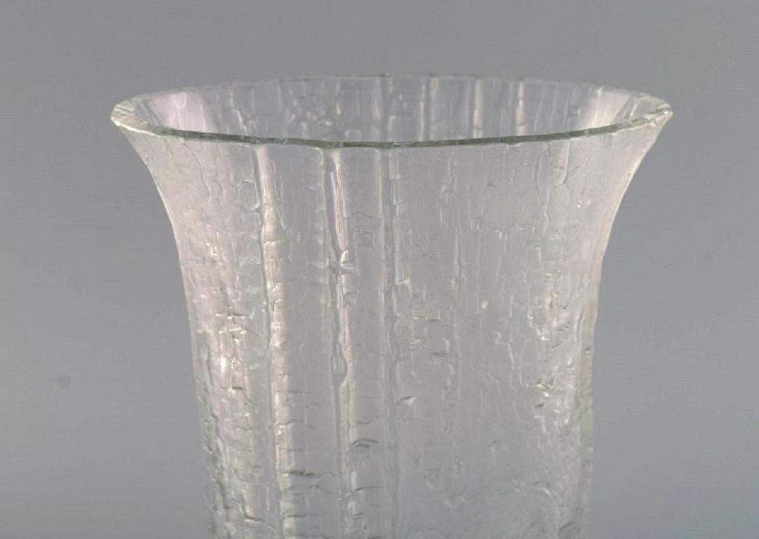 Timo Sarpaneva For Iittala  Vase In Clear Mouth Blown Art Glass Finnish Design photo for sale