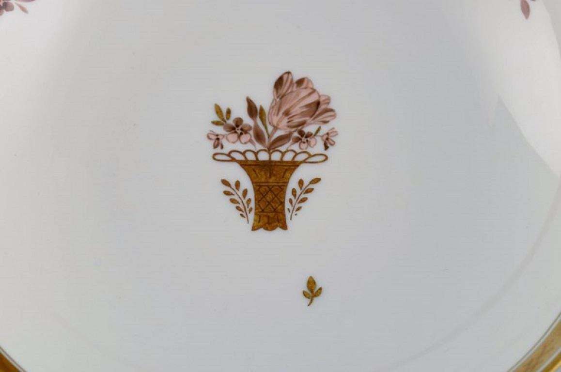 Two Royal Copenhagen Golden Basket Bowls In Hand Painted Porcelain photo for sale