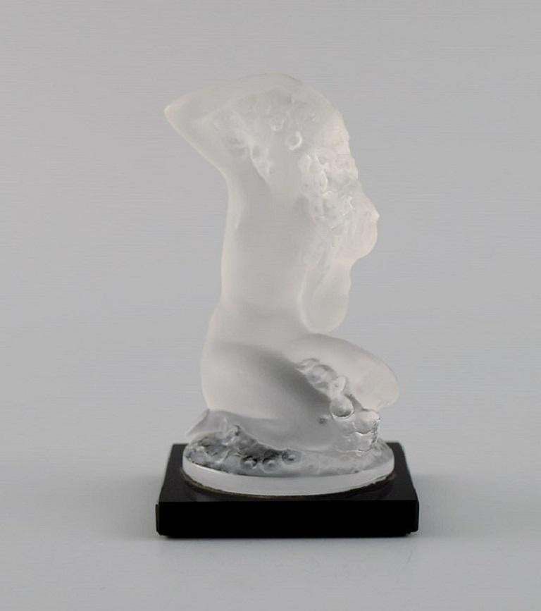 René Lalique France Nude Woman In Frosted Art Glass Mid 20th Century