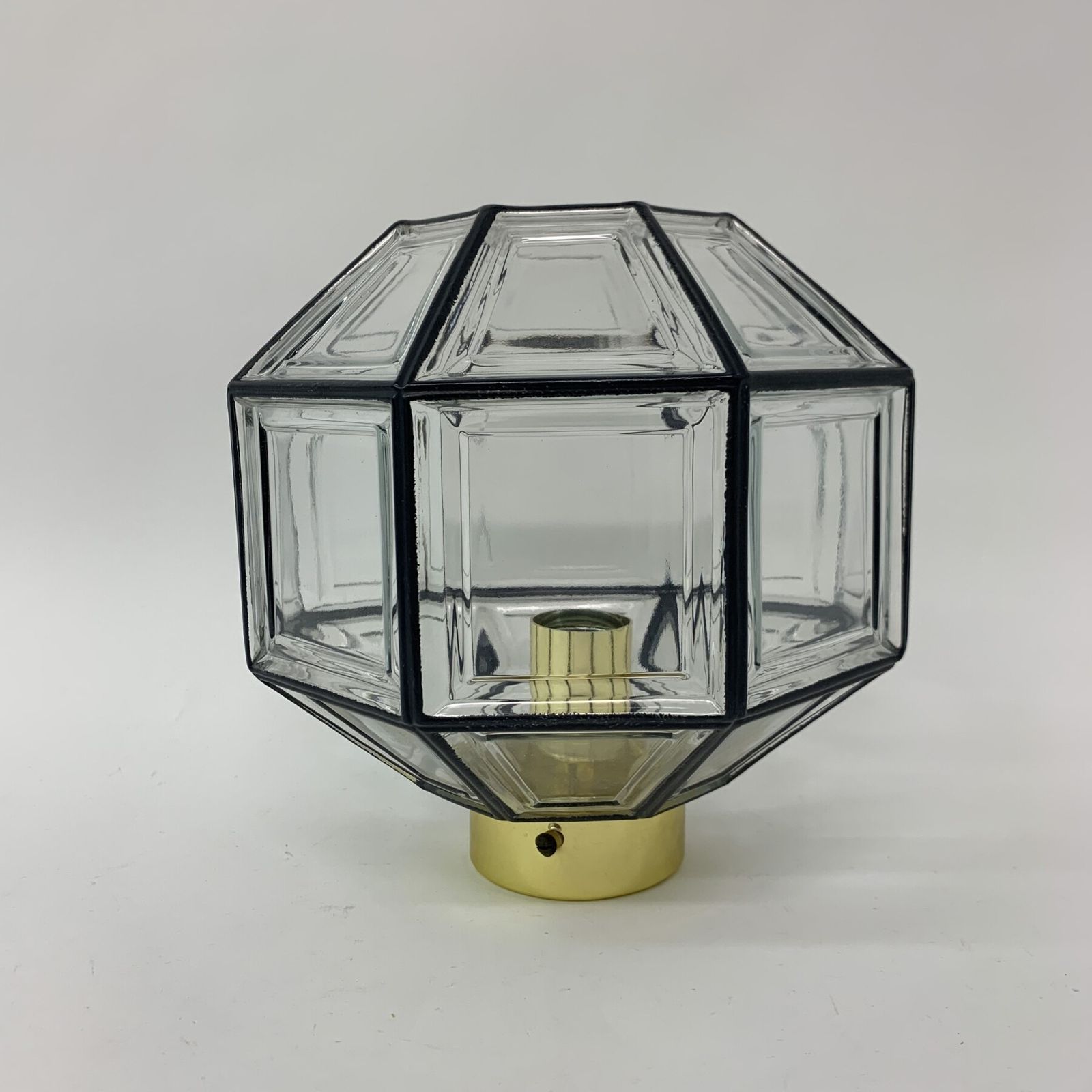 Midcentury Flush Mount By Glashütte Limburg 1960s