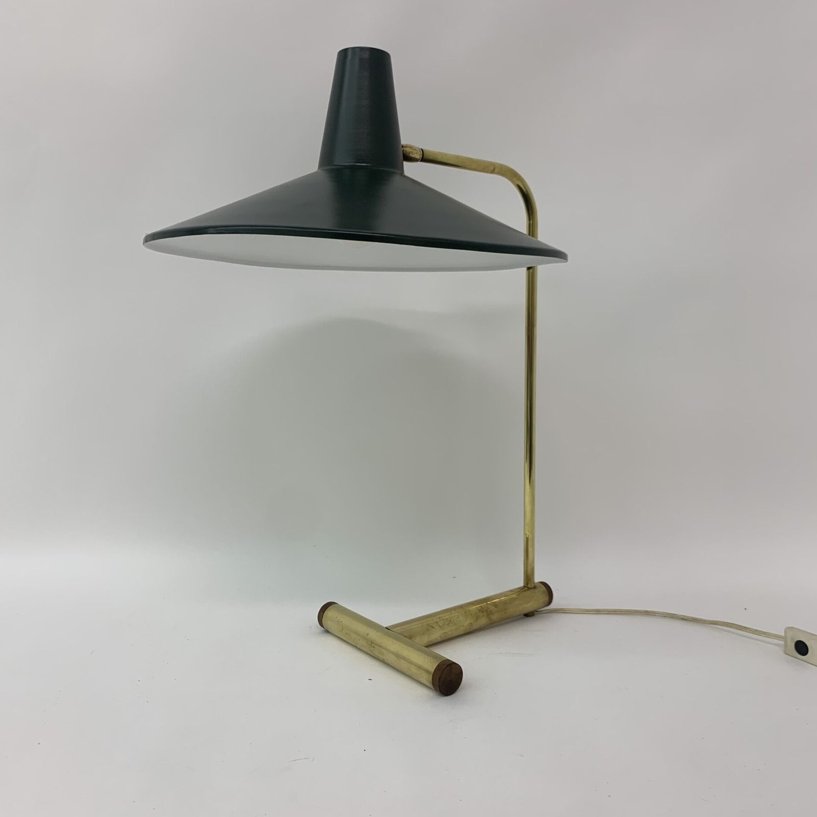 Zeldzame Messing Tafellamp Uit De Jaren 1950