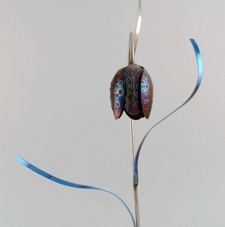 Gari La Maison Des Artisans Sculpture In Stainless Steel Fleur De Gogane photo 1016.0