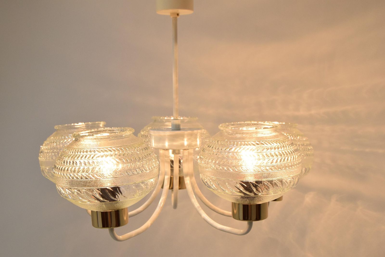 photo for sale Mid Century Chandelier By Instala Jilove U Decina,1970's.