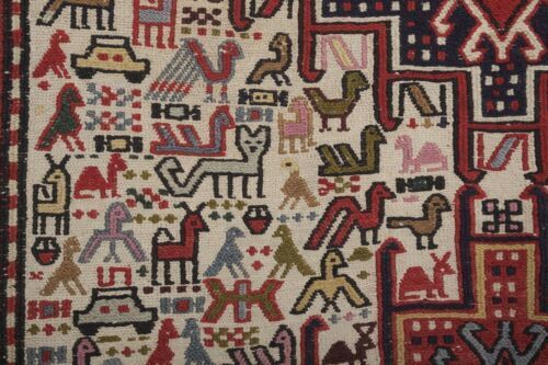 Vintage Animal Turkish Soumac Rug 3'11'' X 6'3'' photo furniture