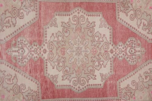 1950s Vintage Kurdish Geometric Medallion Wool Hand Knotted Carpet 4'7'' X 7' photo 545.0