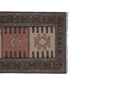 Handwoven Tribal Embroidery Kelim, Wall Hanging Rug 3'2'' X 5'6'' photo vintage