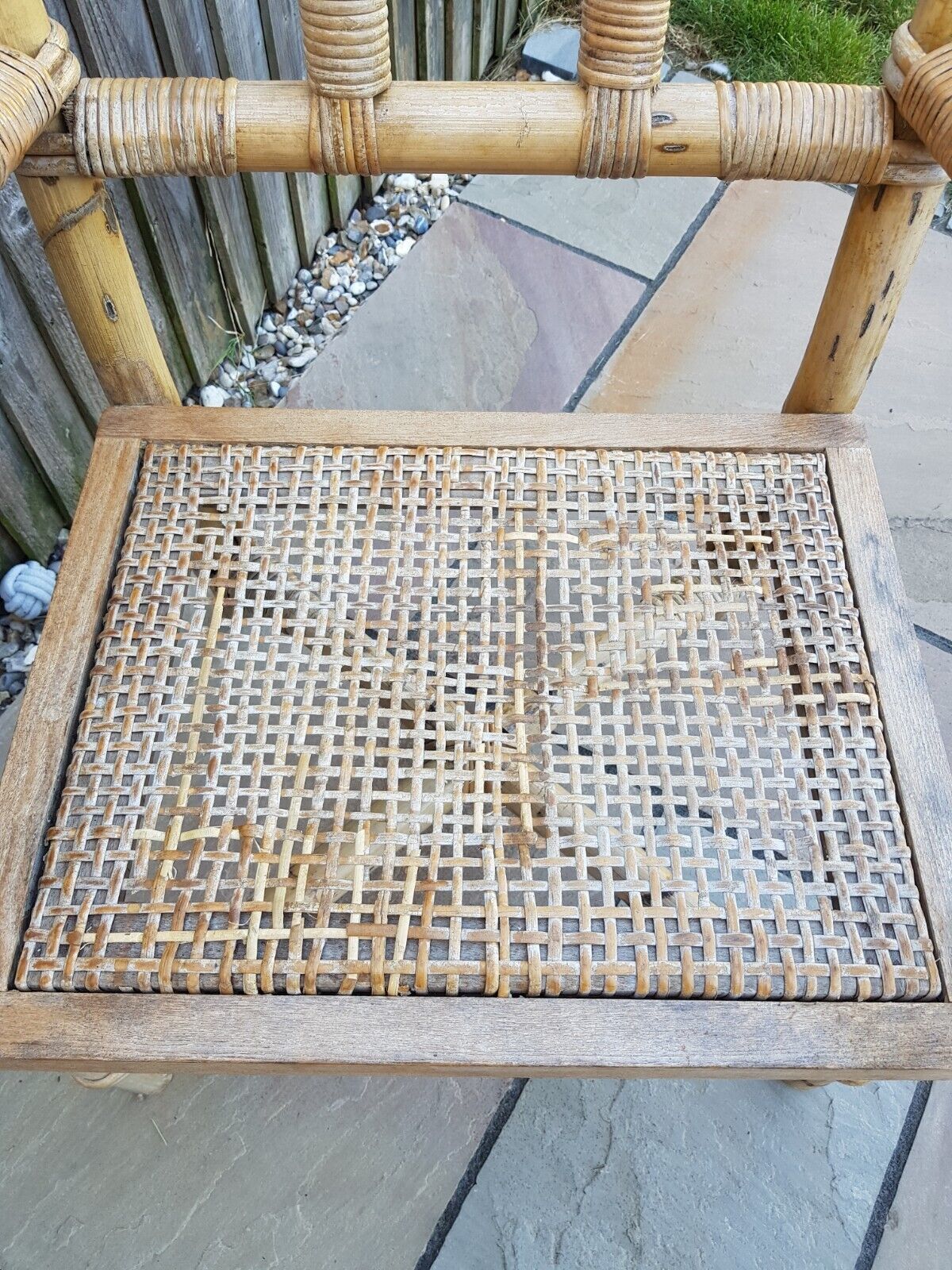 photo furniture Rare Mid Century Bamboo Armchair In Chinese Manner. Two Available