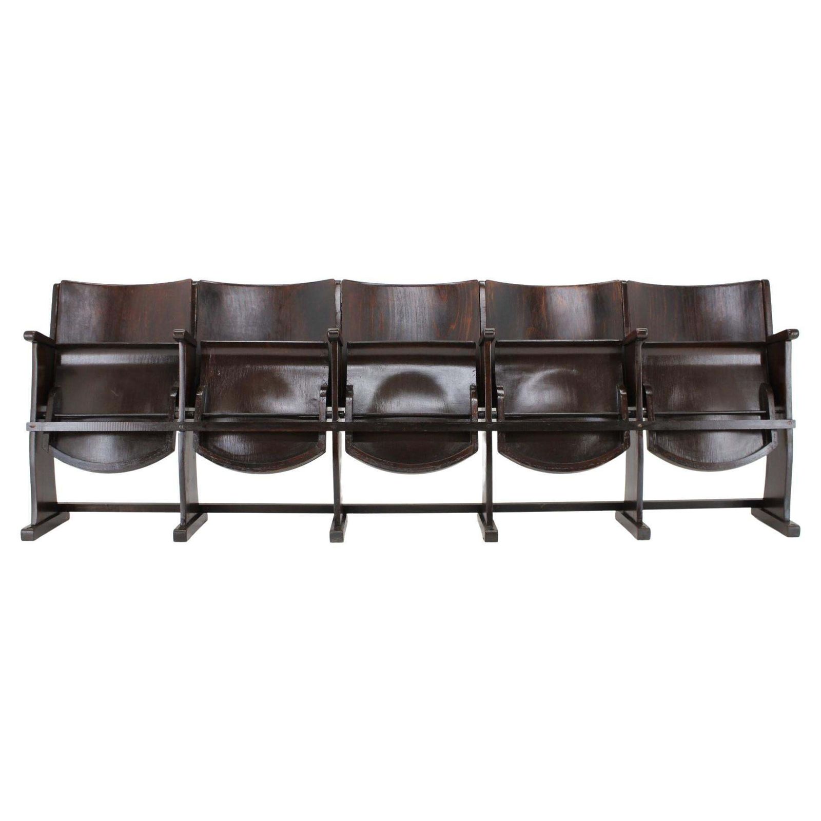 1960s Cinema 5 Seats Bench By Ton, Czechoslovakia