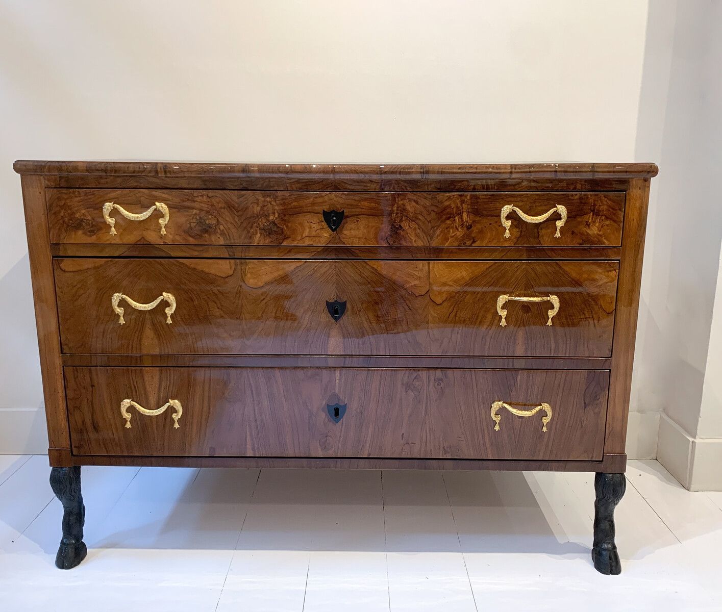 Mid Century Walnut Biedermeier Chest Of Drawers photo furniture