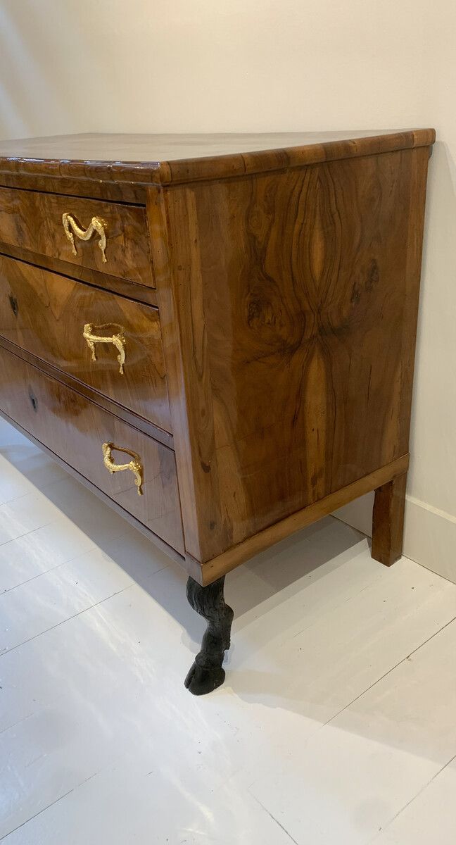 Mid Century Walnut Biedermeier Chest Of Drawers photo vinterior