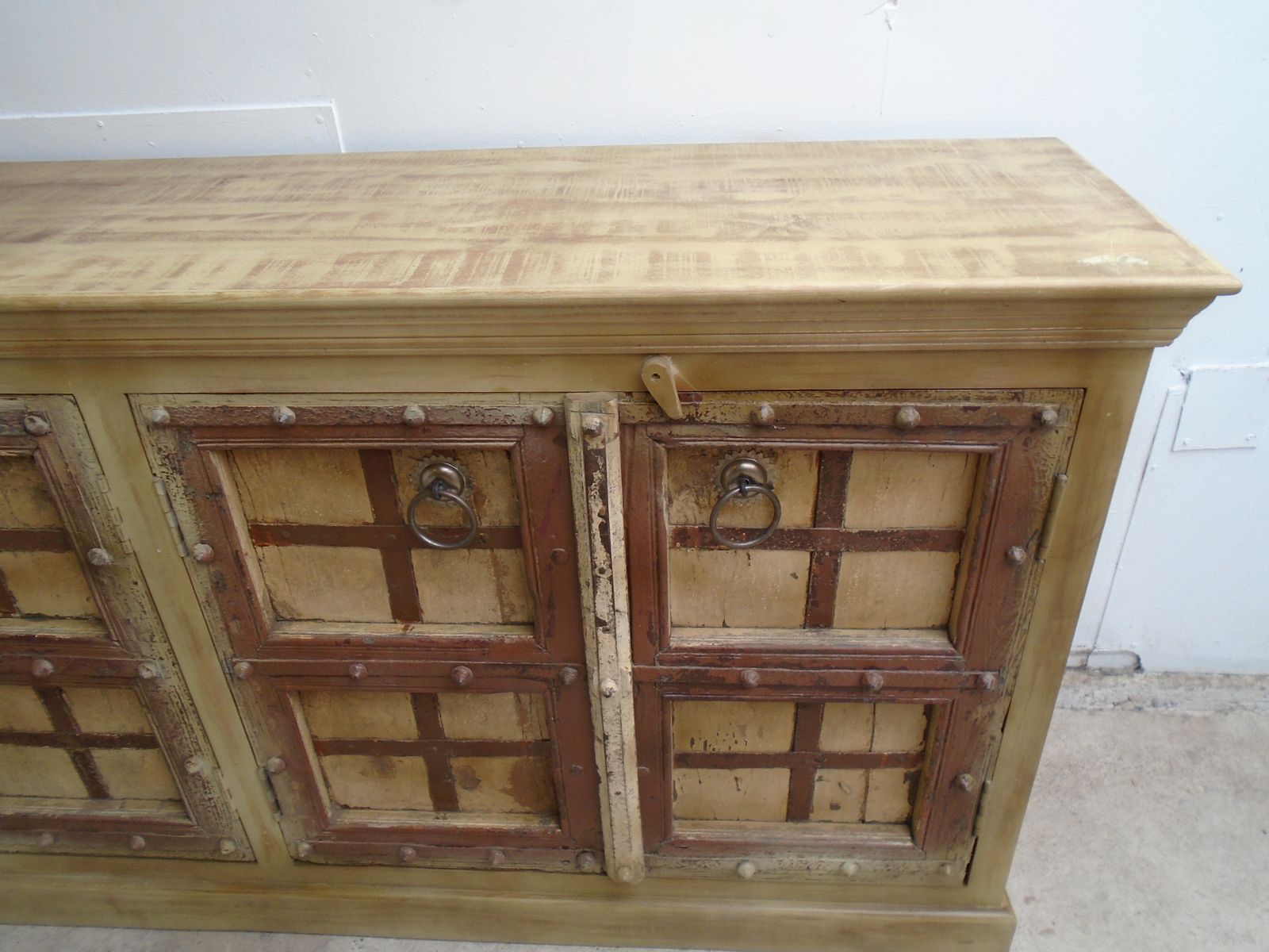 photo furniture A Handmade Indian Mango / Teak Yellow & Brown Dresser Base