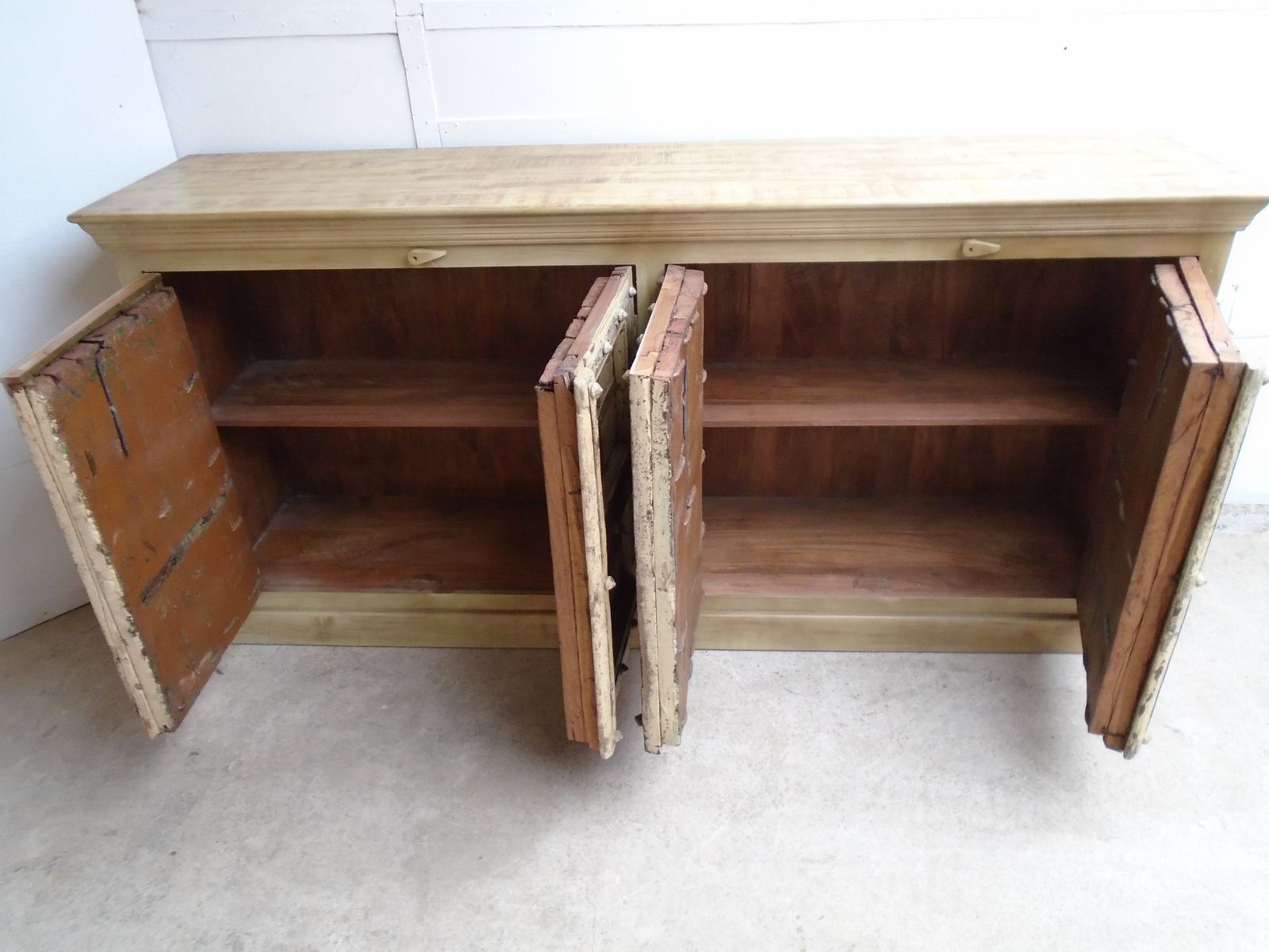 photo for sale A Handmade Indian Mango / Teak Yellow & Brown Dresser Base