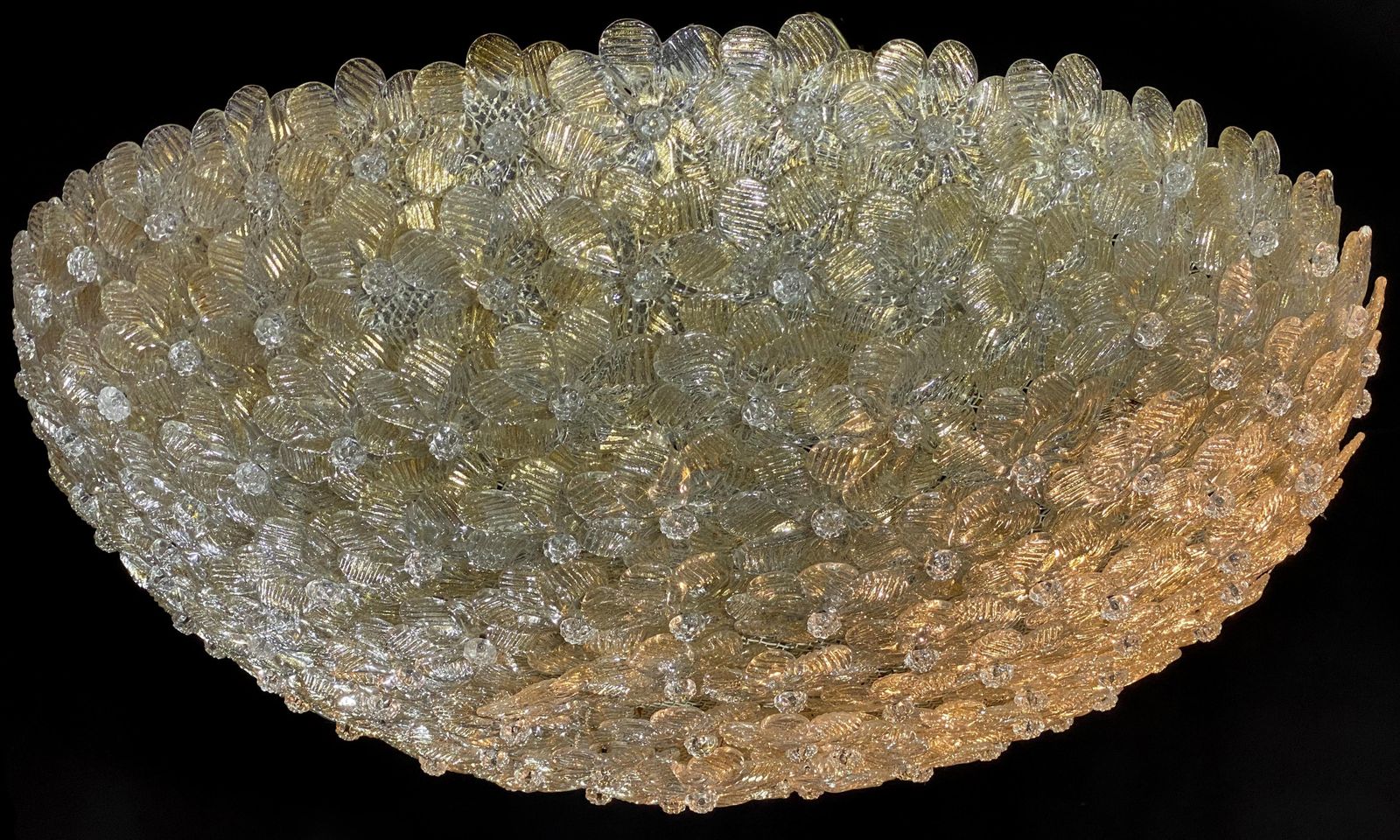 Giant Ceiling Flower Lamps By Barovier & Toso, Murano, 1980s photo 4654.8