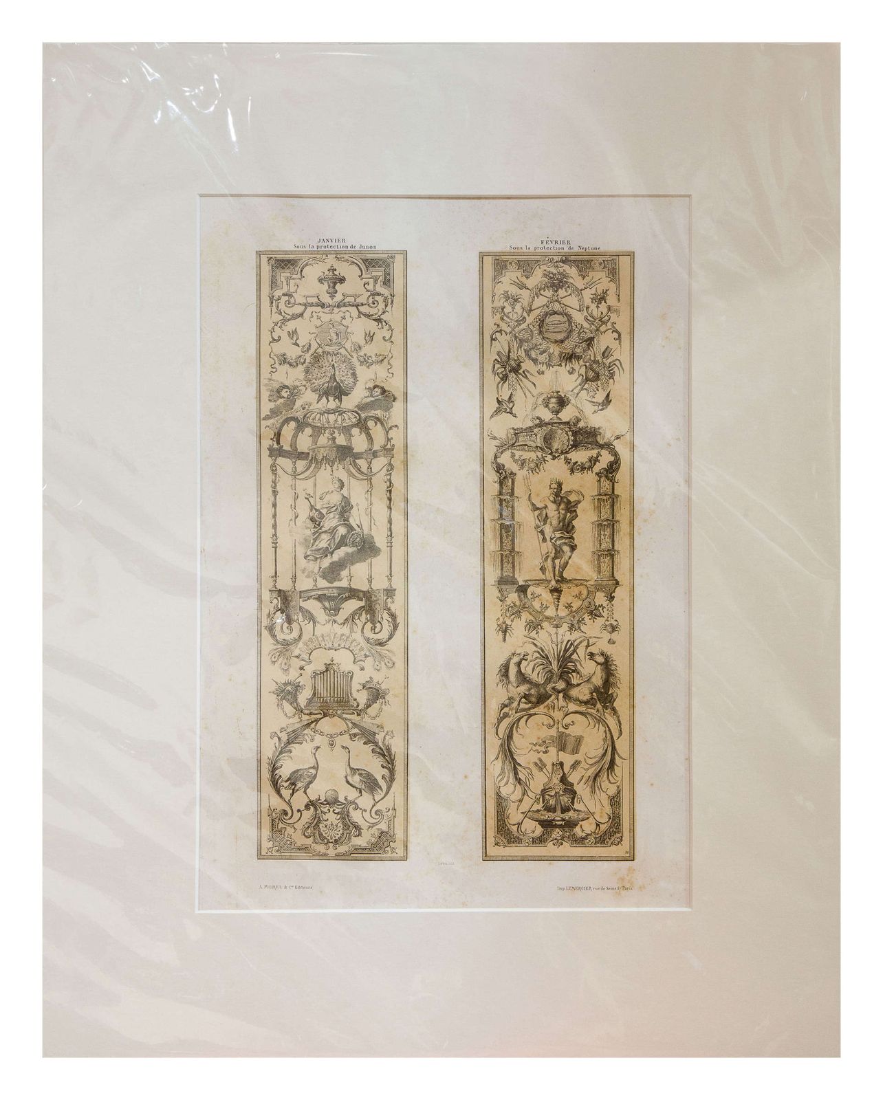 Set Of 6 Lithographs Of The 12 Months photo furniture