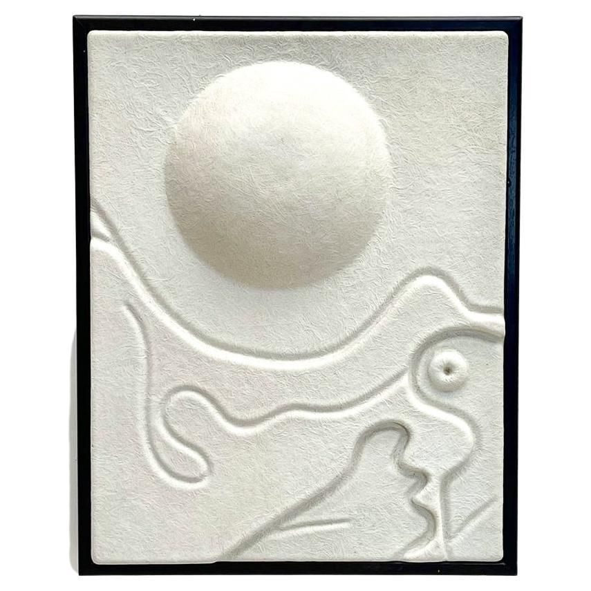 Decorative Lightning Wood And Fiberglass Panel, 1980s