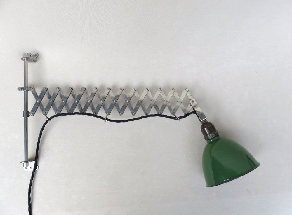 Austrian Enamelled & Chrome Plated Gate Light, 1930s