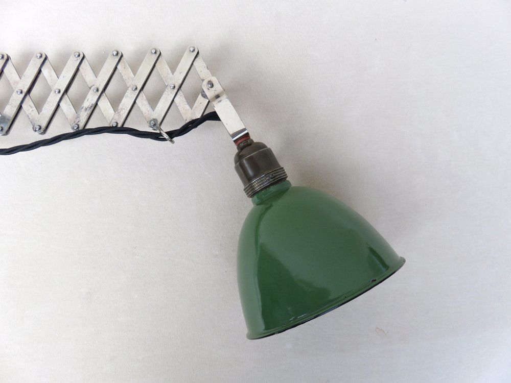 photo for sale Austrian Enamelled & Chrome Plated Gate Light, 1930s