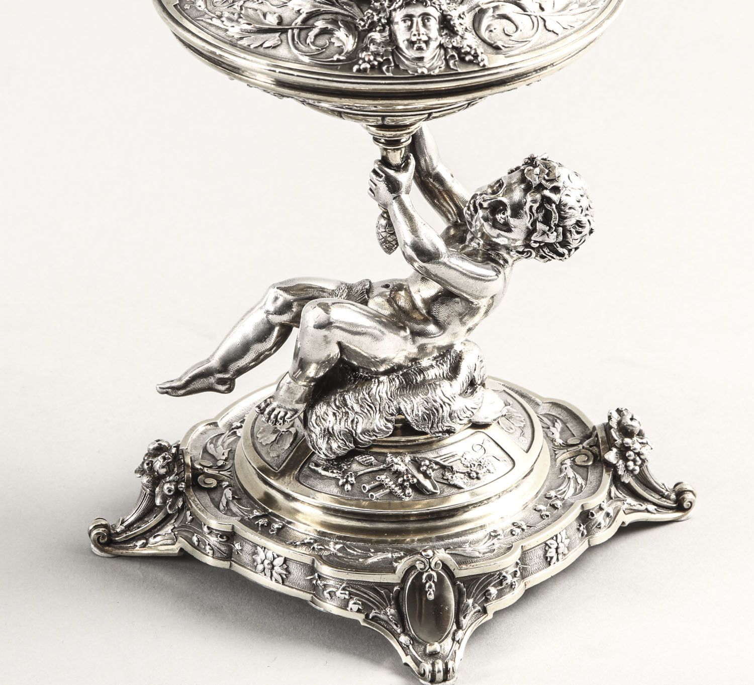 Pair English Victorian Silver Plate & Cut Glass Centrepieces 1883 19th C photo vinterior
