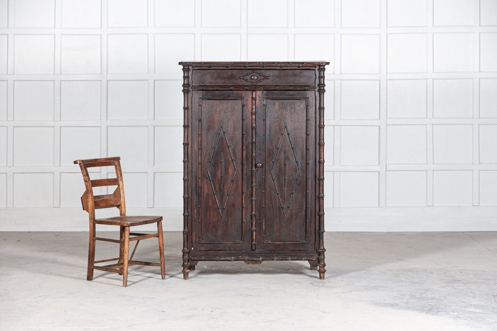 19th Century French Faux Bamboo Buffet Cupboard photo Furniture