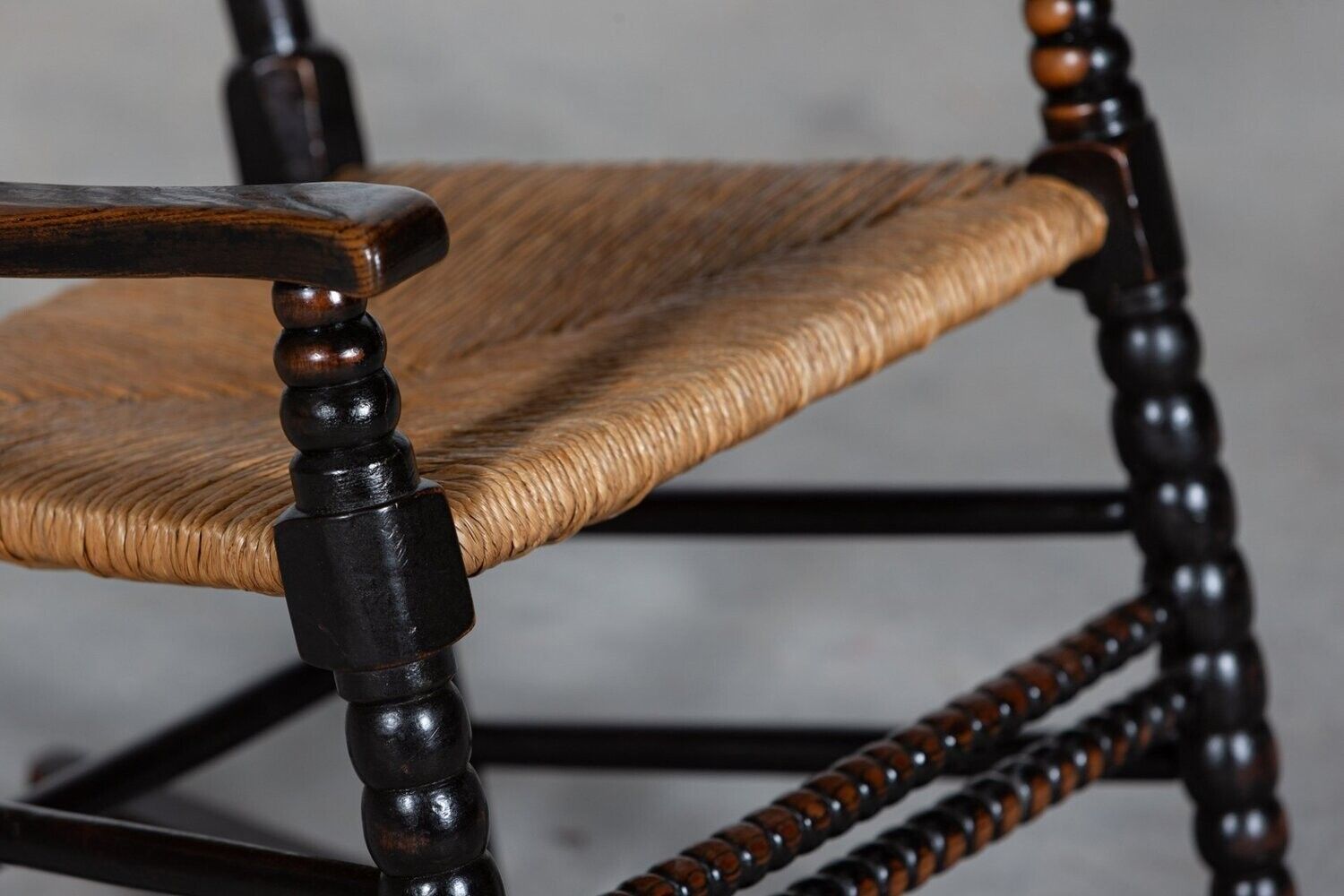 photo for sale Ernest Gimson Style Ash & Elm Bobbin Turned Rocking Chair