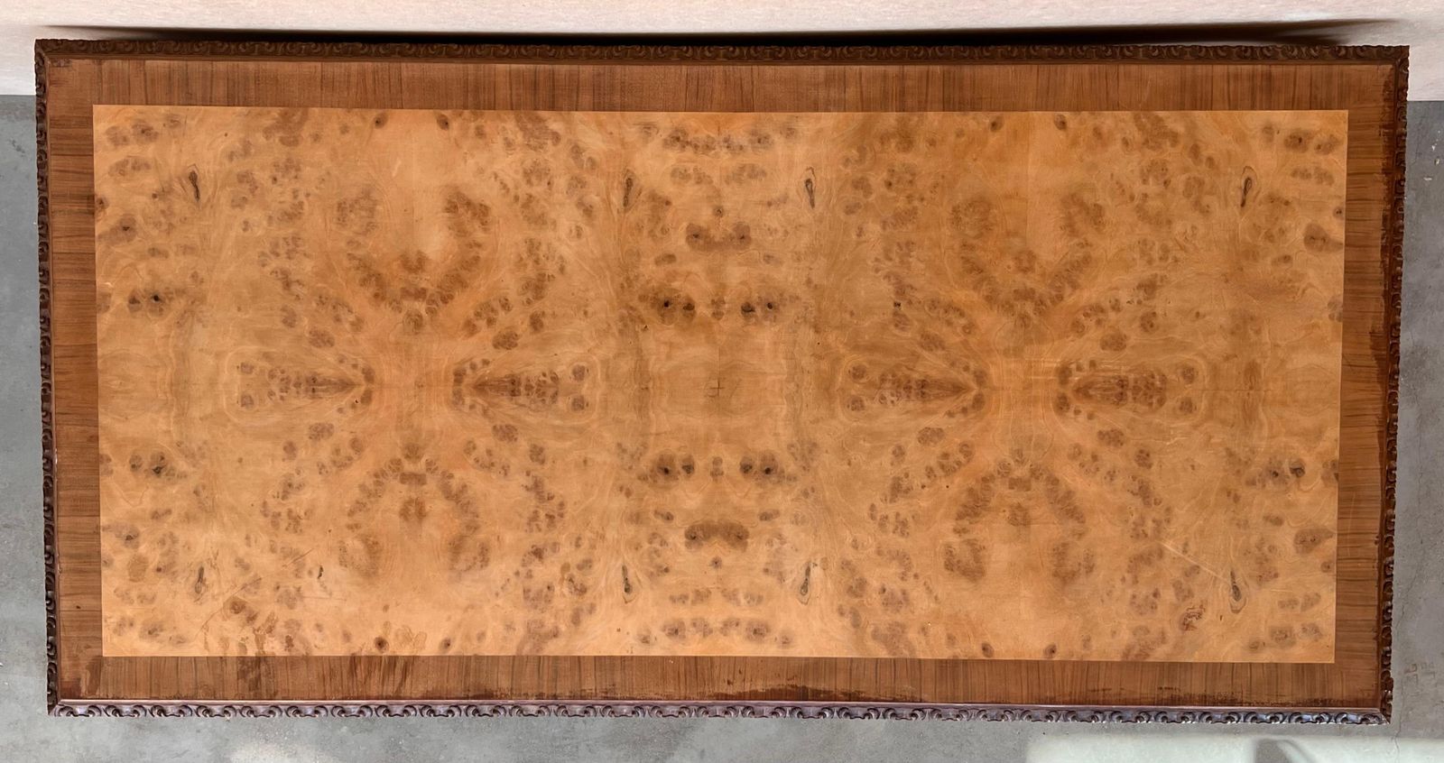 20th Root Oak Dining Room Table With Carved Edges photo vinterior