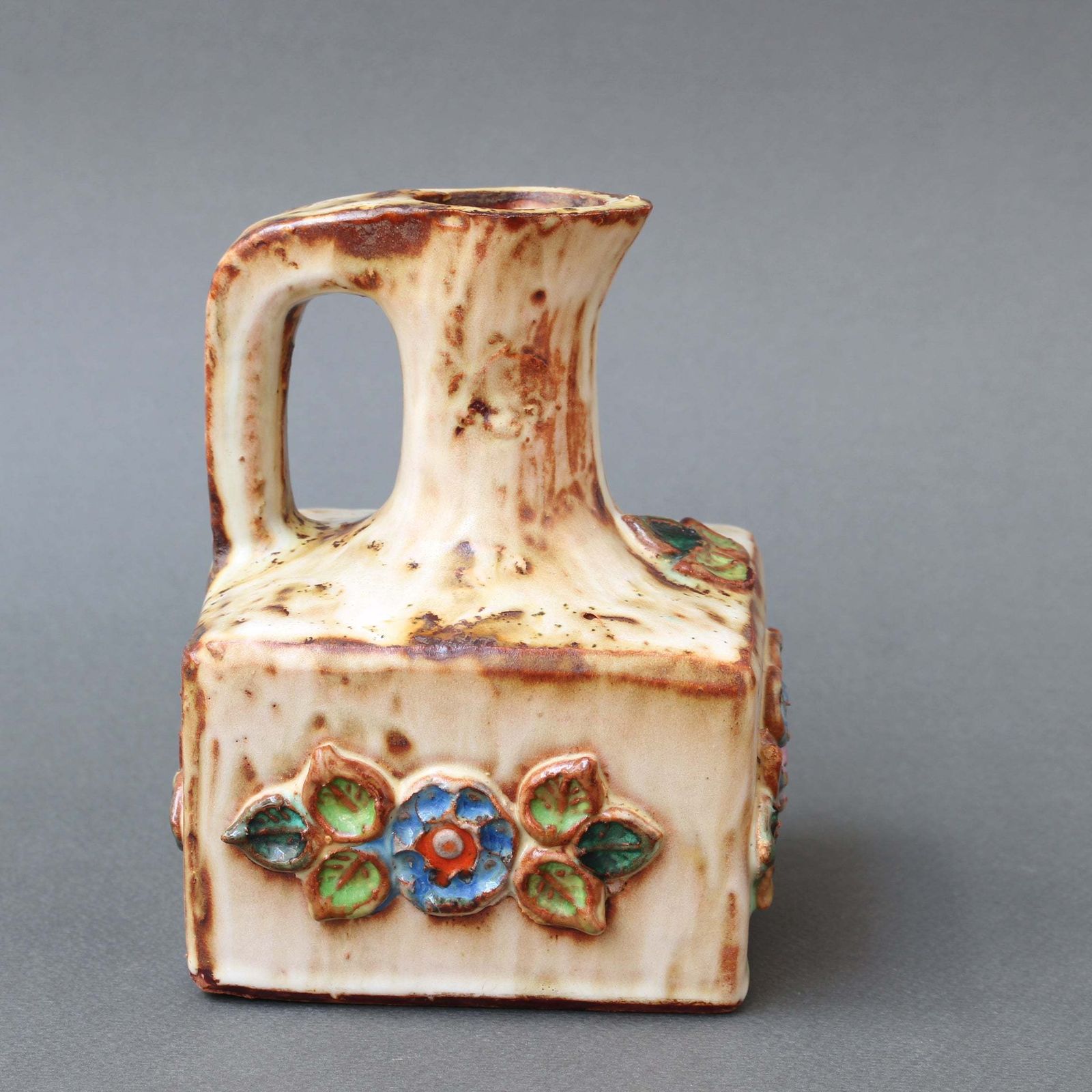 Mid Century French Ceramic Pitcher By La Roue (Circa 1960s)   Small