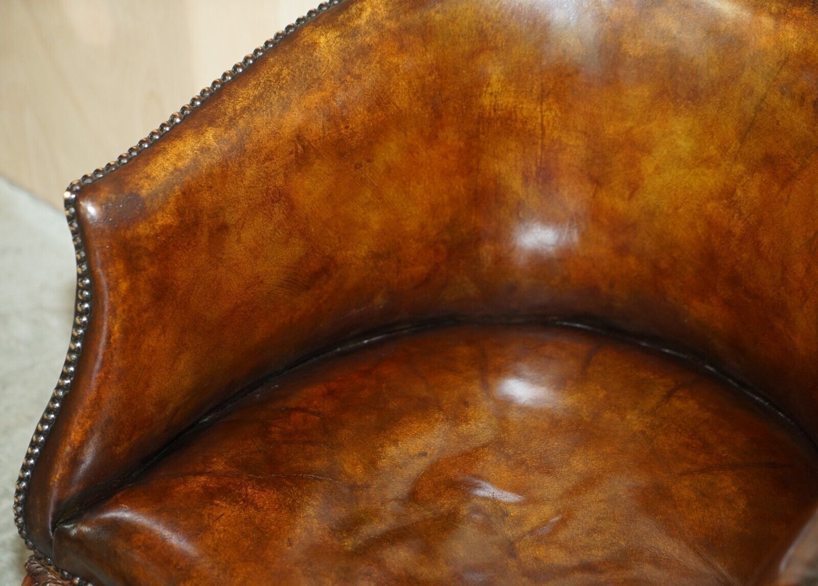 Important Pair Of Antique Thomas Chippendale Carved Claw & Ball Tub Armchairs photo buy