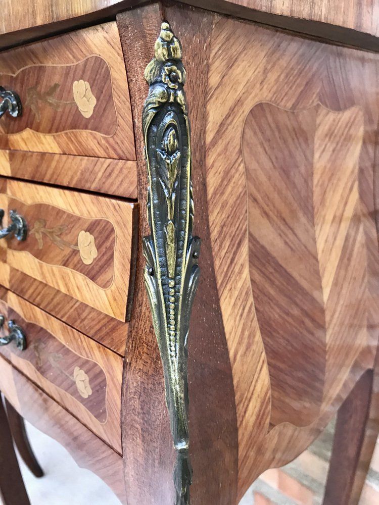 French Classic Louis Vx Style Marquetry Nightstands With Three Drawers, 1920s, Set Of 2 photo buy