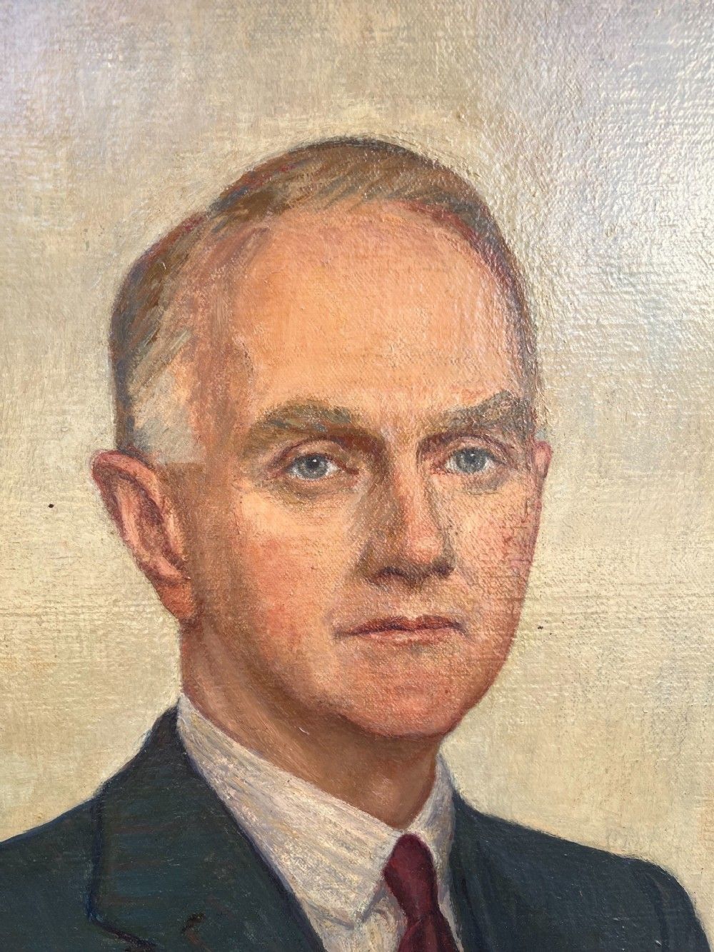 Oil On Canvas Portrait Of A Gentleman photo furniture