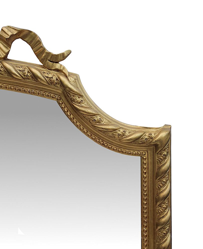 A Very Fine 19th Century Giltwood Leaner Or Hall Or Overmantle Mirror photo for sale