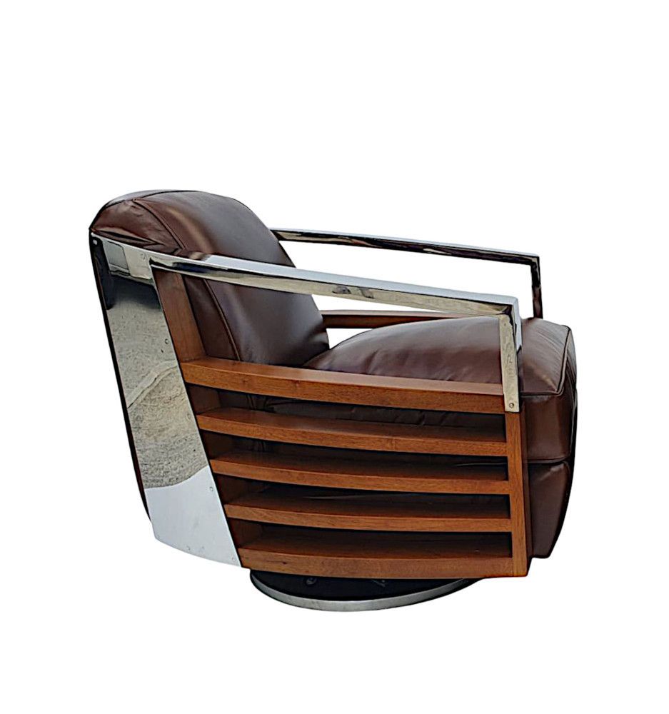 A Revolving Armchair In The Art Deco Style photo 2136.385