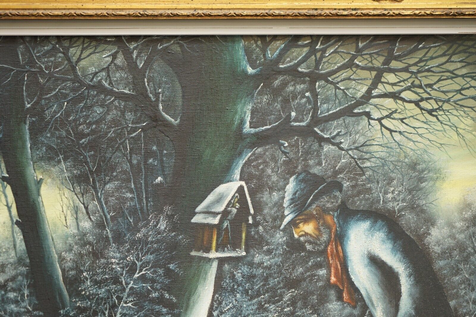 Stunning Victorian Large Scaled Dutch Oil Painting Of A Winter Scene By R Tuey photo vinterior