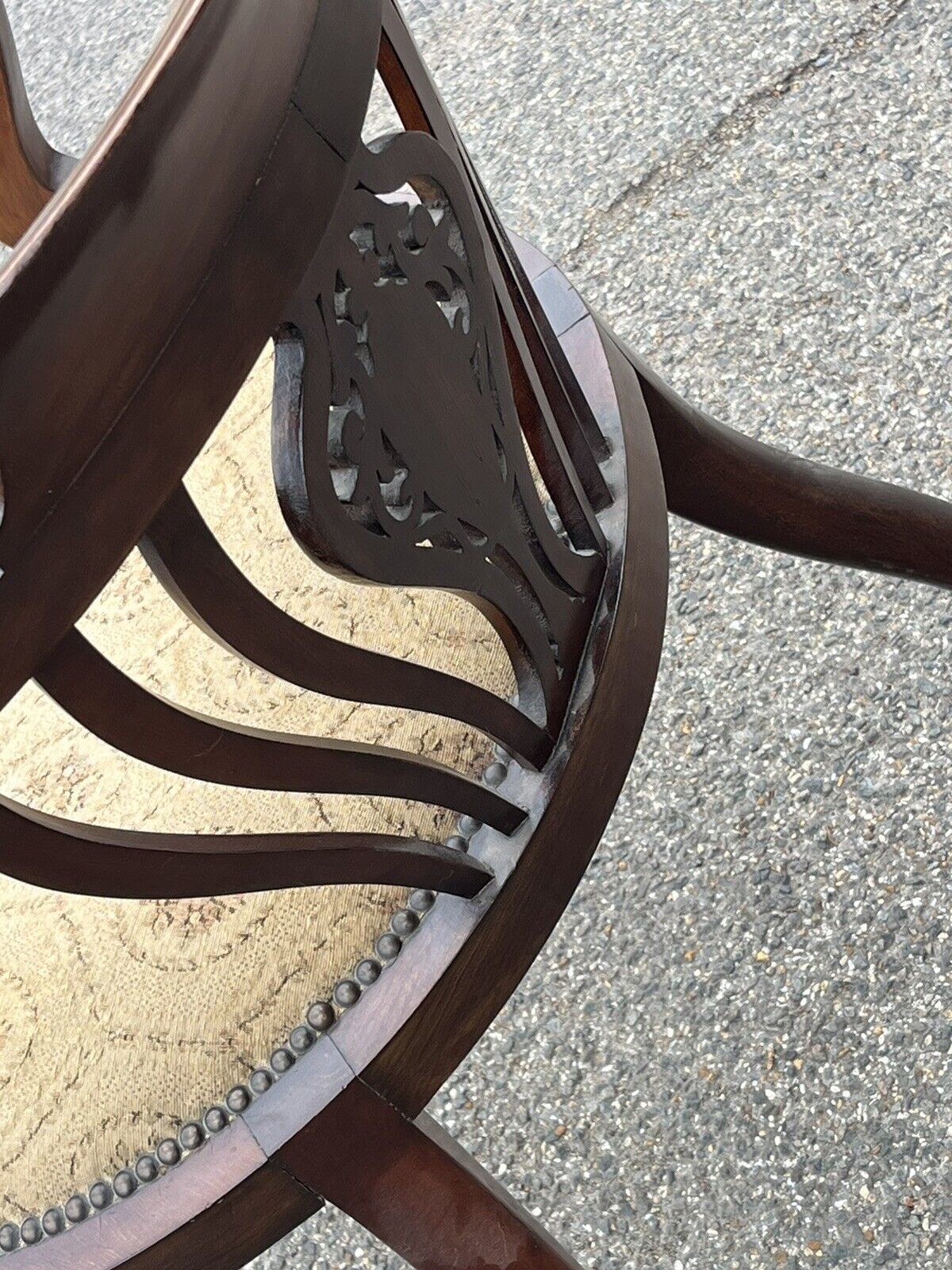 Antique Inlaid Mahogany Armchair , Superb Quality. photo vinterior