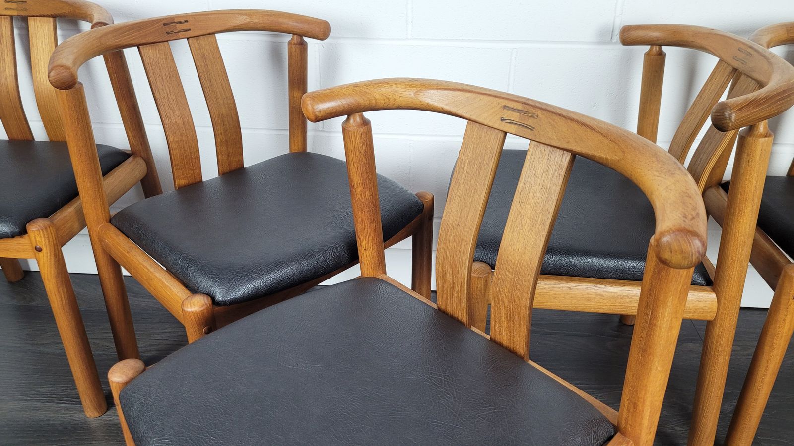 Furniture Danish Boltinge Stolefabrik Set Of 5 Dining Chairs, 1970s photo