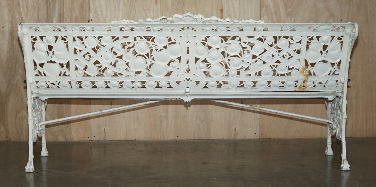 7500.0 Restored Antique Victorian 1870 Coalbrookdale Nasturtium Pattern Garden Bench photo
