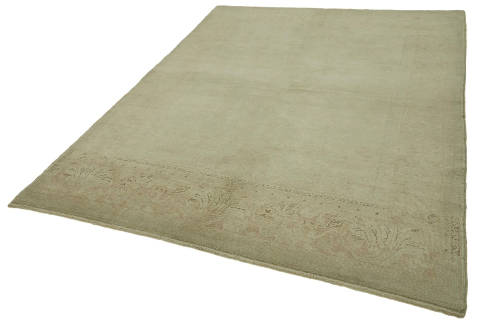 Vintage Beige Oushak Decorative Rug 200 Cm X 275 Cm photo for sale