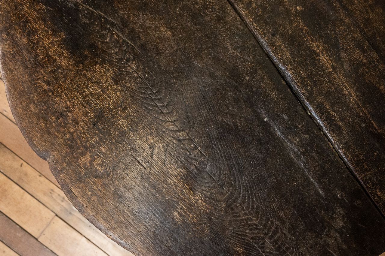 18th Century Country House Oak Cricket Table photo vinterior